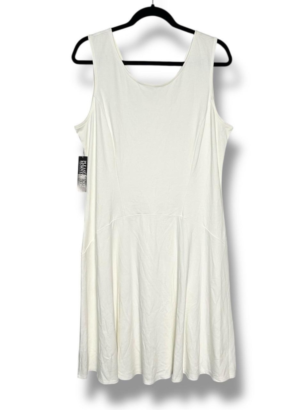 White 100% Cotton Knit Drop Waist Mini Dress NWT XL 2000s New York & Company